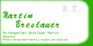 martin breslauer business card